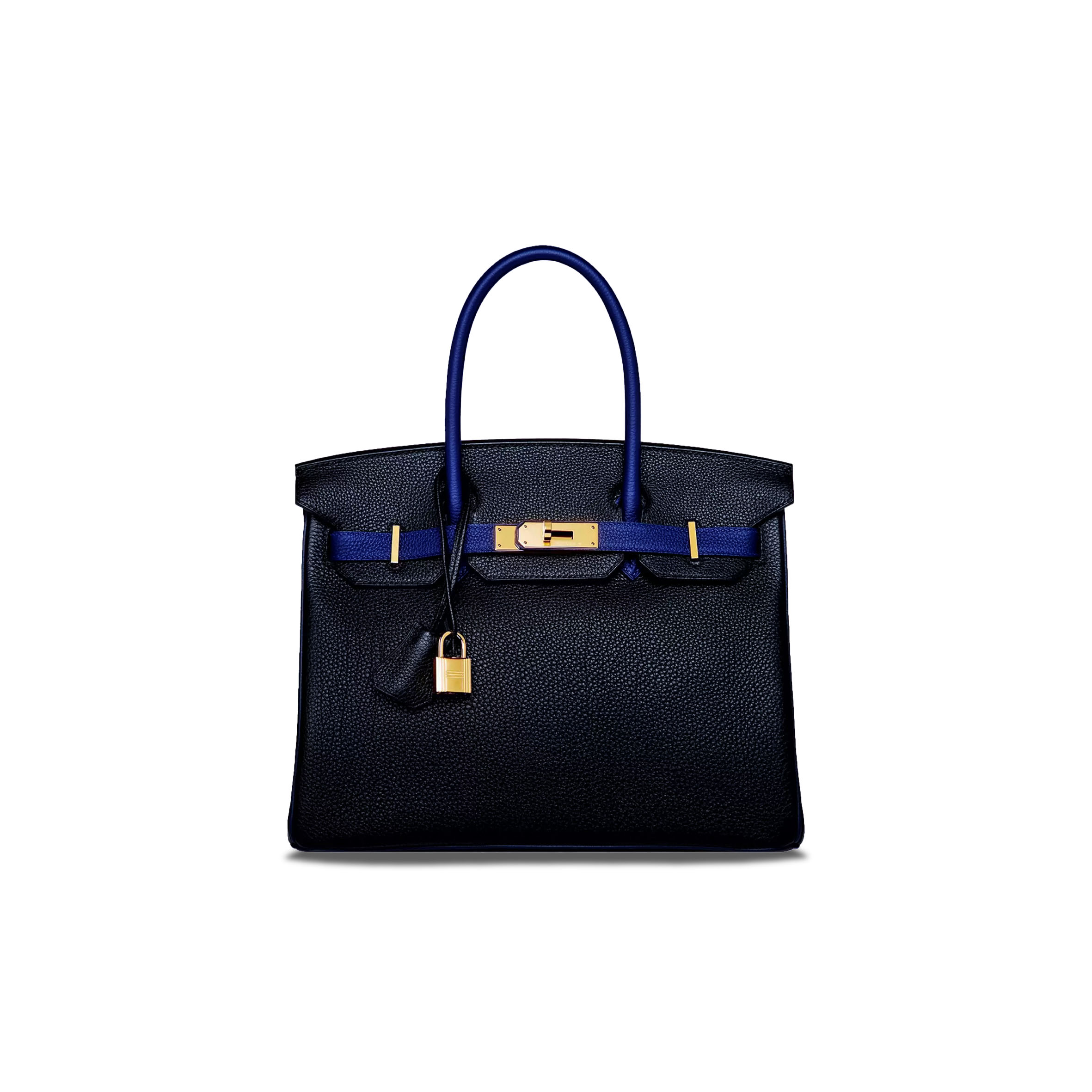 HERMÈS BIRKIN 35 EPSOM MIDNIGHT BLUE AND ELECTRIC BLUE WITH GOLD BUCKLE BAG H028369CK09 (35*28*18cm)